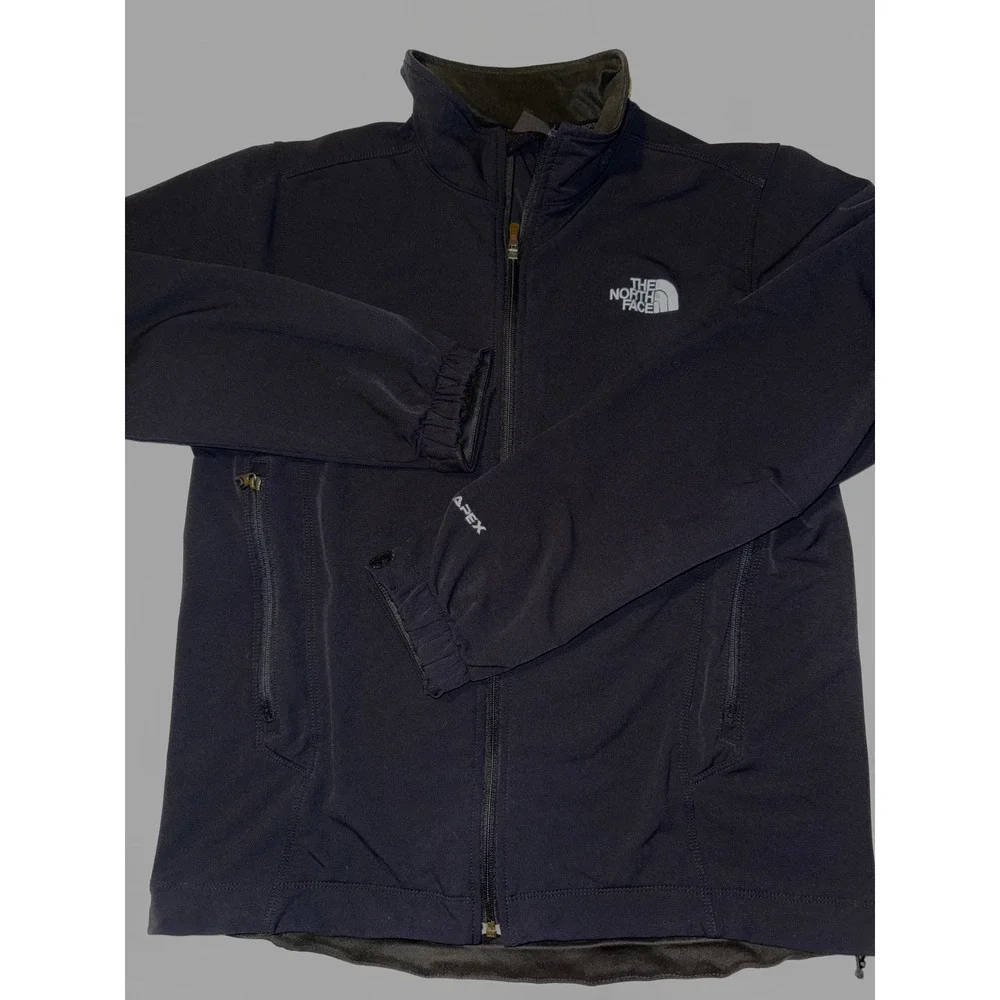 The North Face Mens Apex Softshell Jacket Black‎ Full Zip Mock Neck Size M